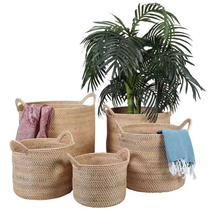 Rattan Korb Elie Natur mit Henkel