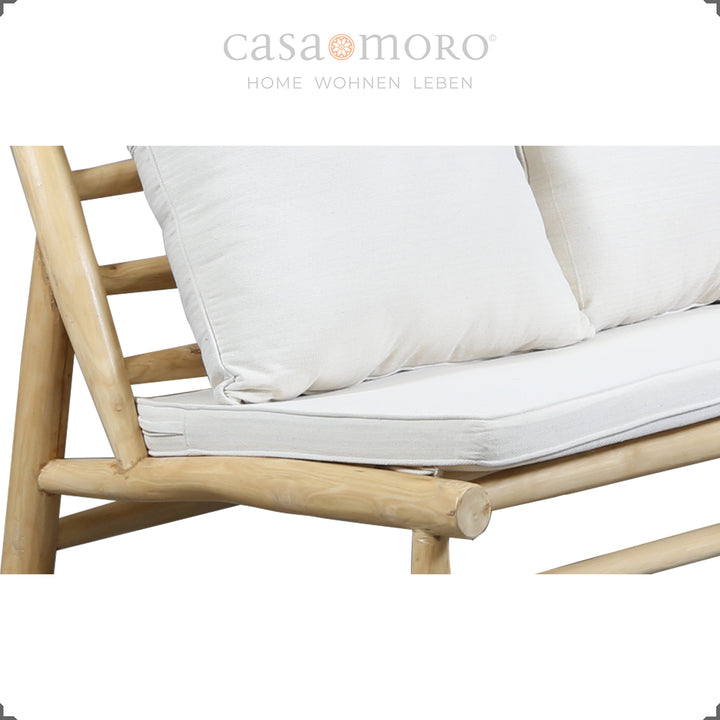 Loungesofa klein aus Teakholz , ideal für Balkon oder Garten