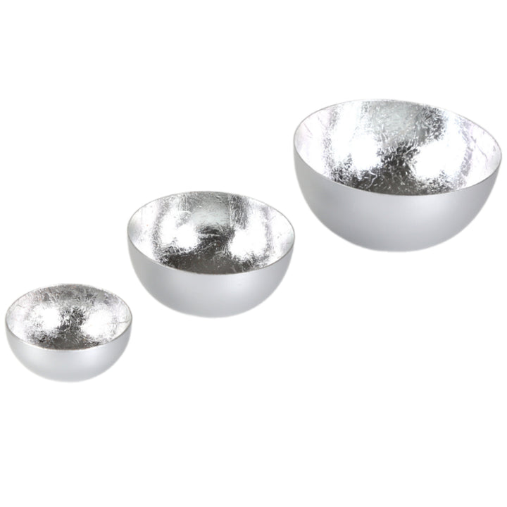 3er Set Teelichthalter Meo Silber