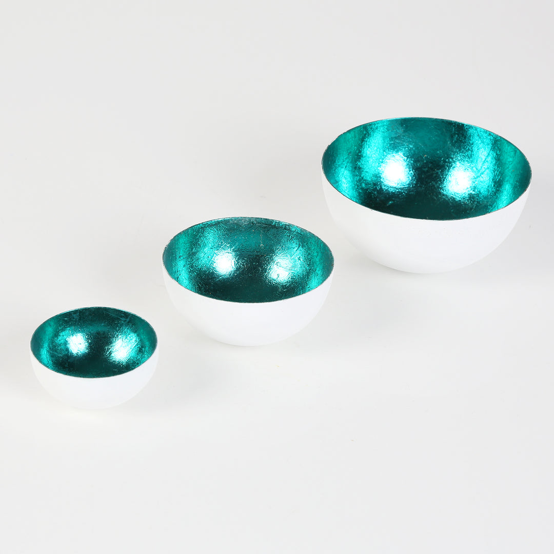 3er Set Teelichthalter Meo Türkis