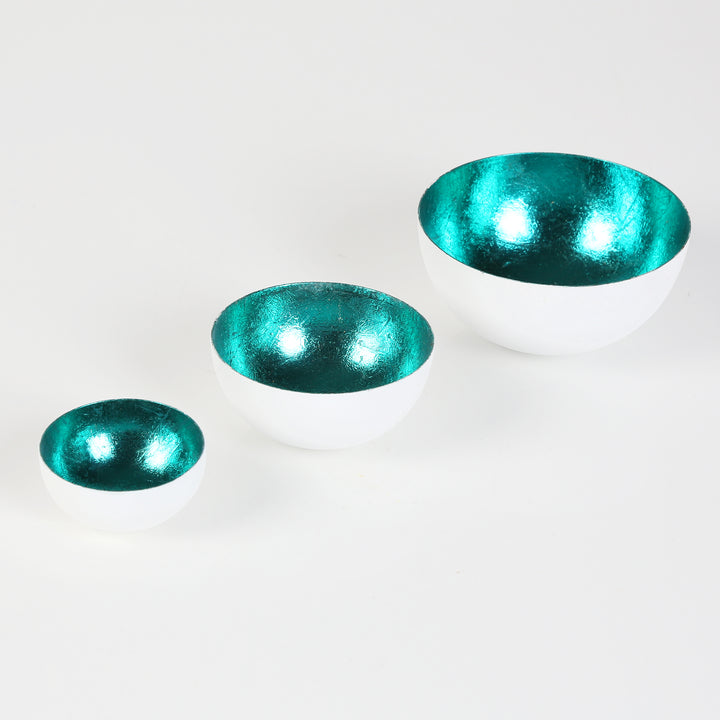 3er Set Teelichthalter Meo Türkis