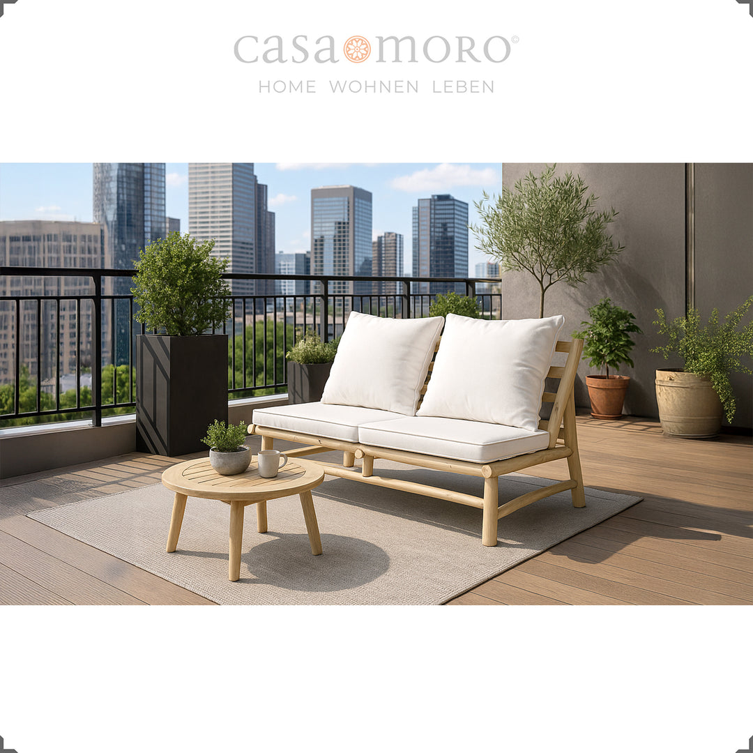 Gartensofa Lounge Design , solide Konstruktion aus Teak