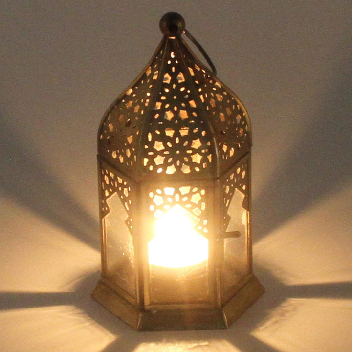 Orientalisches Glas-Windlicht Nael Transparent
