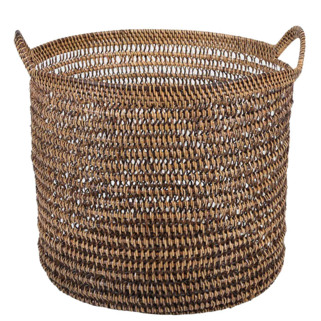 Rattan Korb Eda Braun mit Henkel