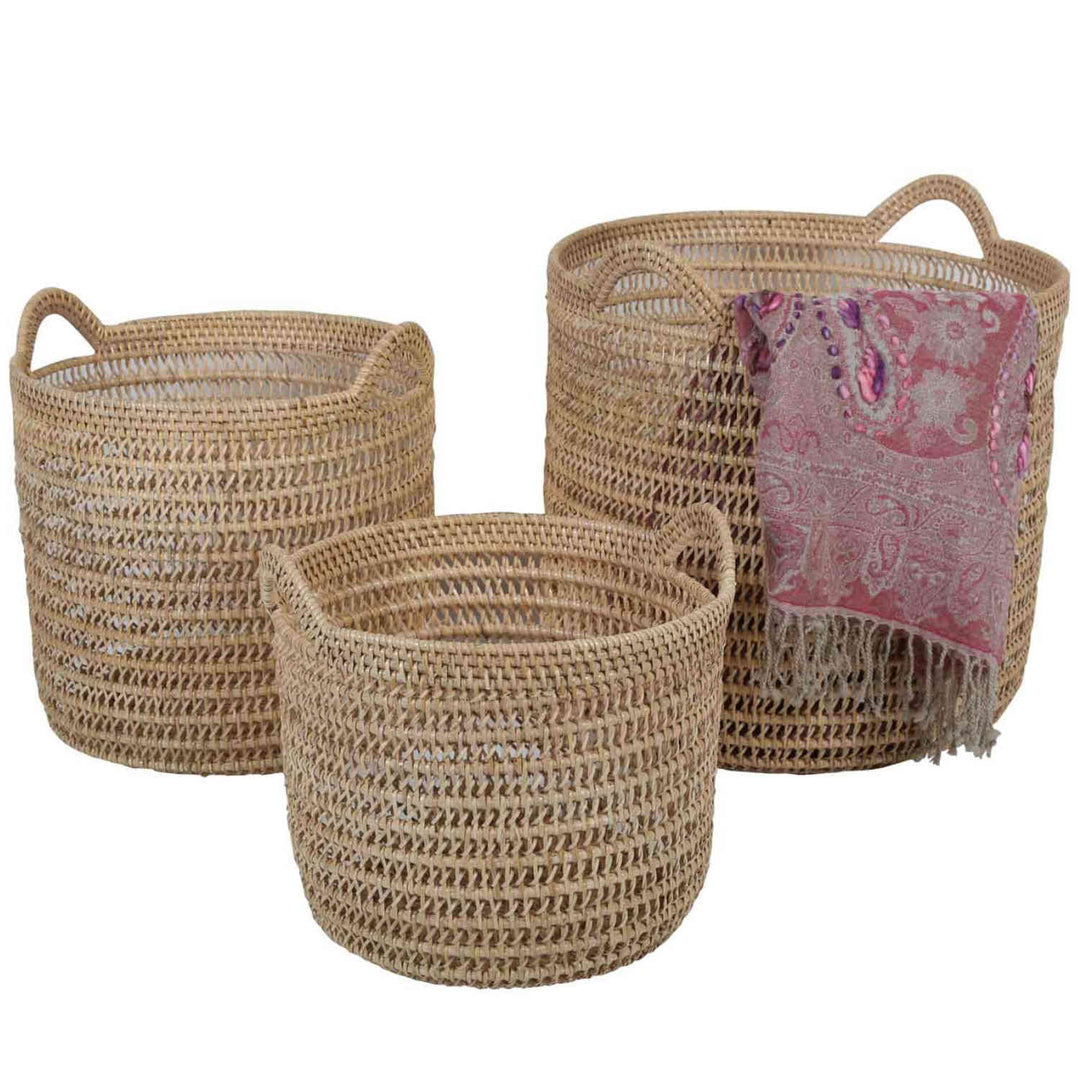 Rattan Korb Eda Natur mit Henkel