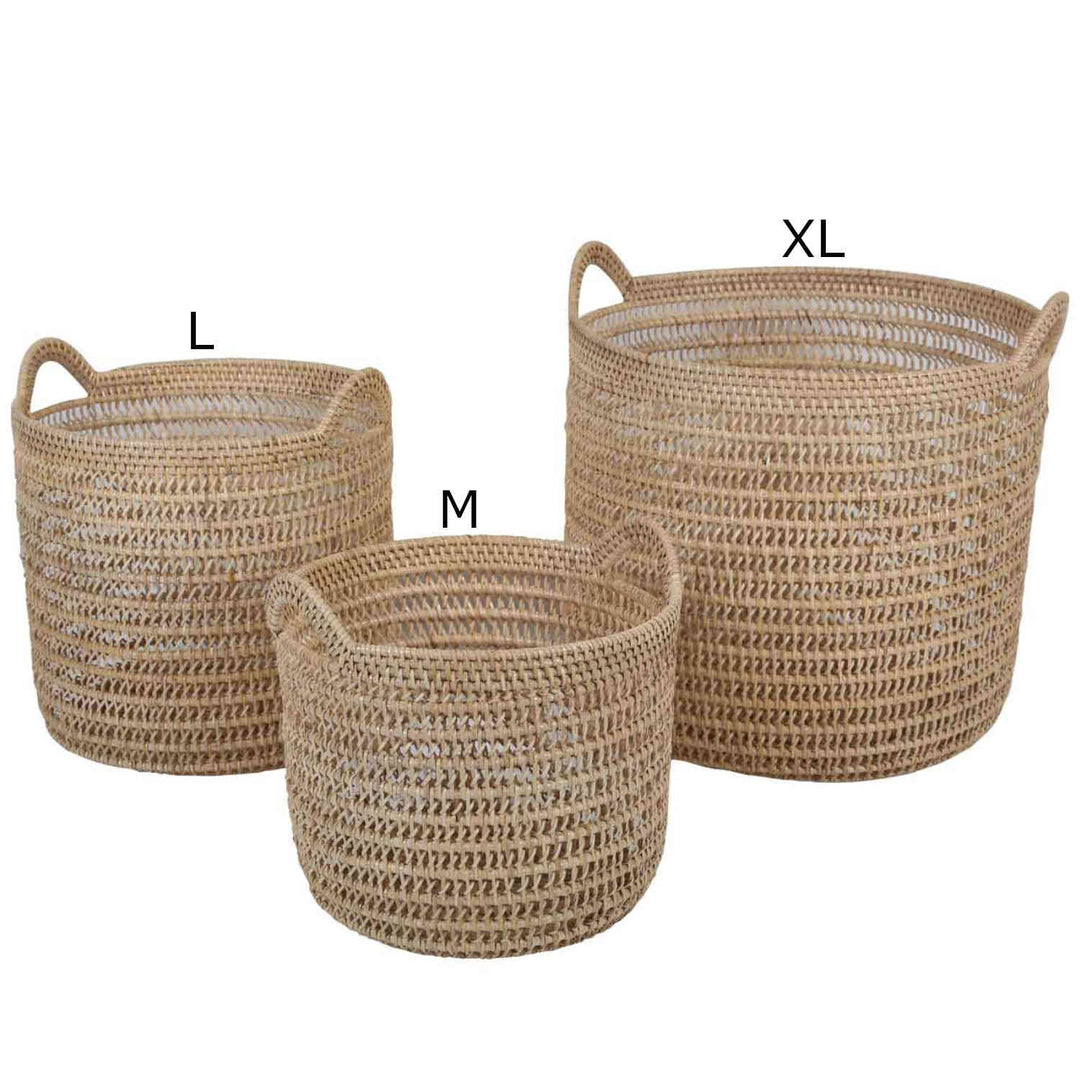 Rattan Korb Eda Natur mit Henkel