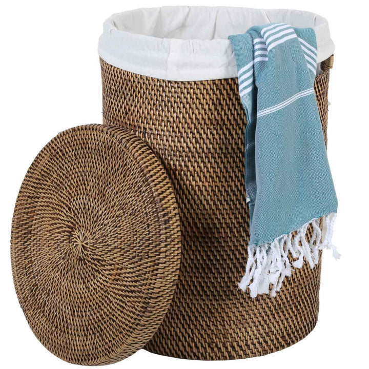Rattan Wäschekorb Cleo Braun
