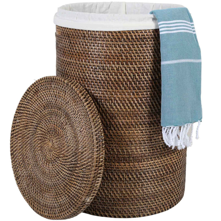 Rattan Wäschekorb Cleo Braun