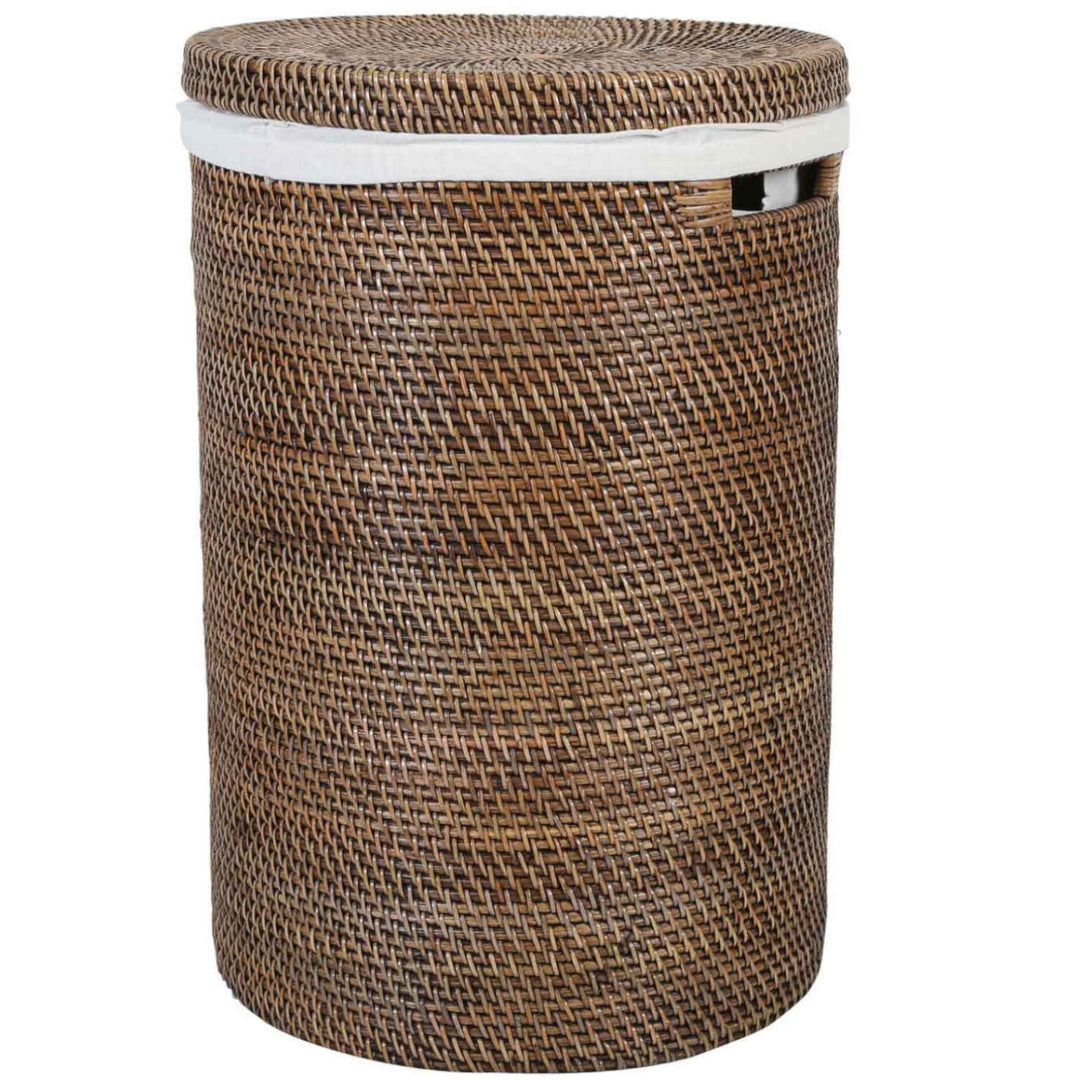 Rattan Wäschekorb Cleo Braun