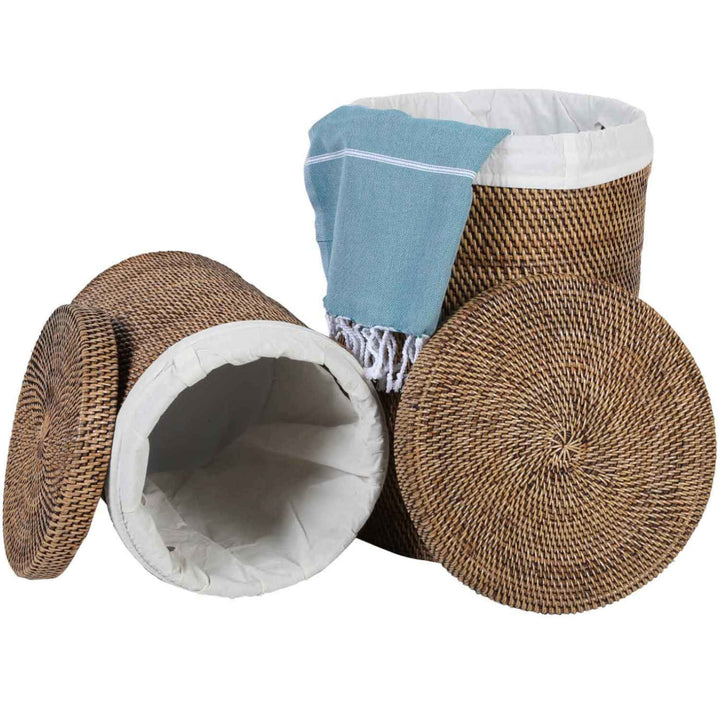Rattan Wäschekorb Cleo Braun