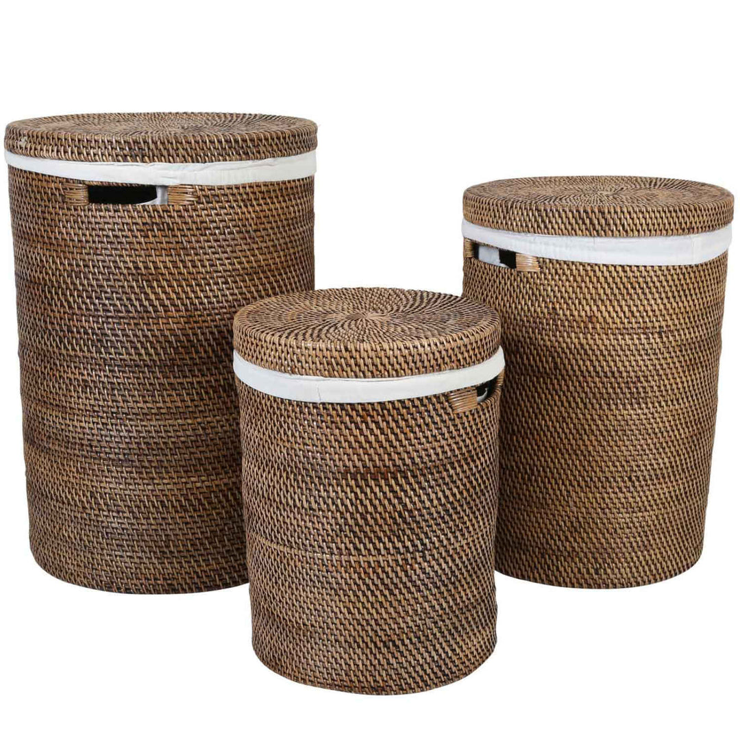 Rattan Wäschekorb Cleo Braun