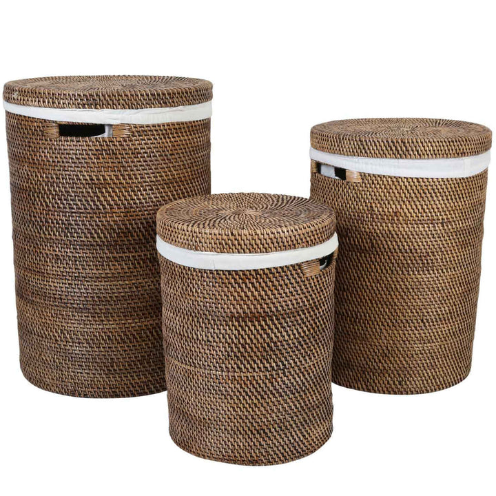 Rattan Wäschekorb Cleo Braun