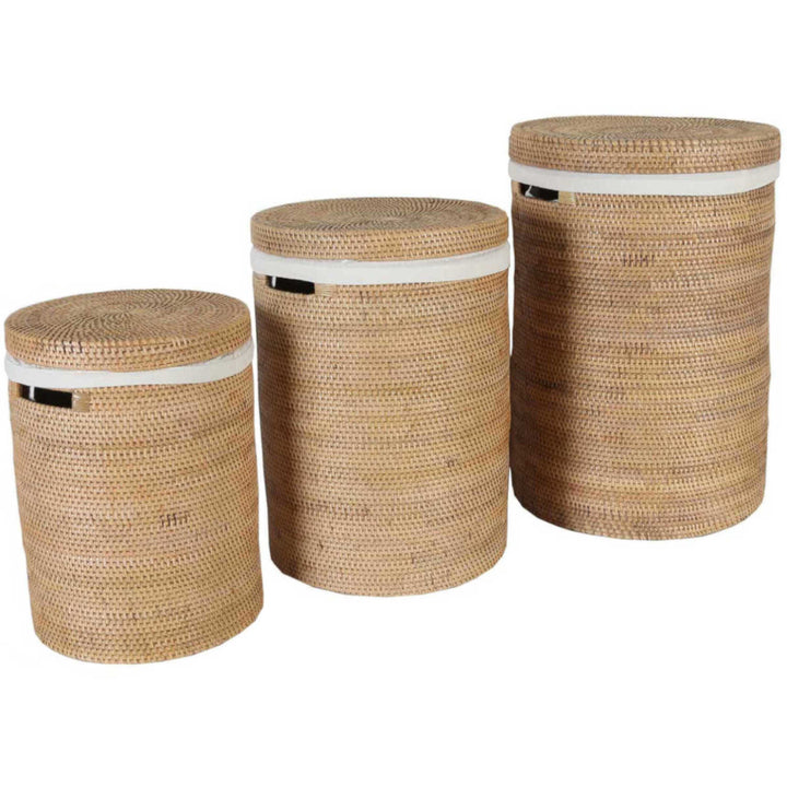 Rattan Wäschekorb Cleo Natur