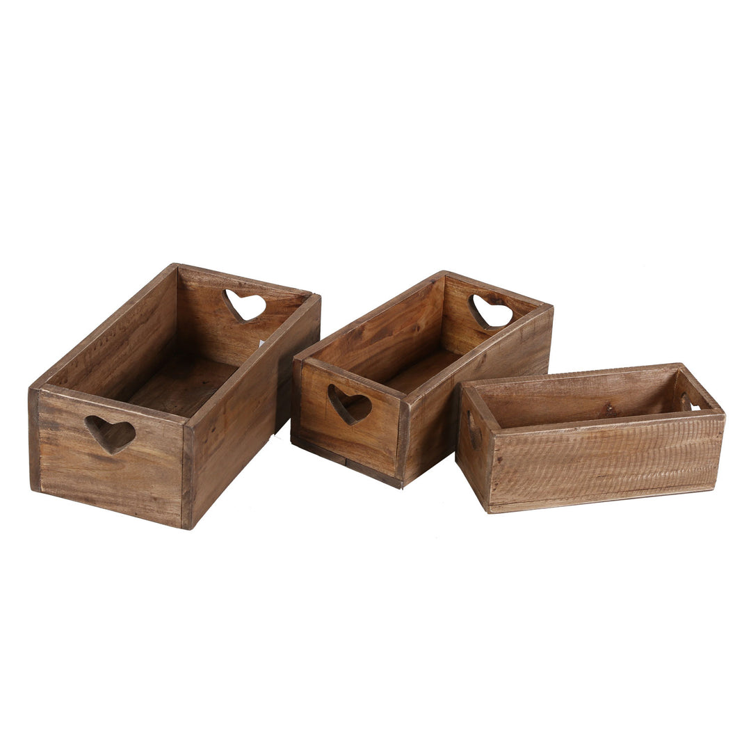 Teak Holzbox 3er Set Lucia