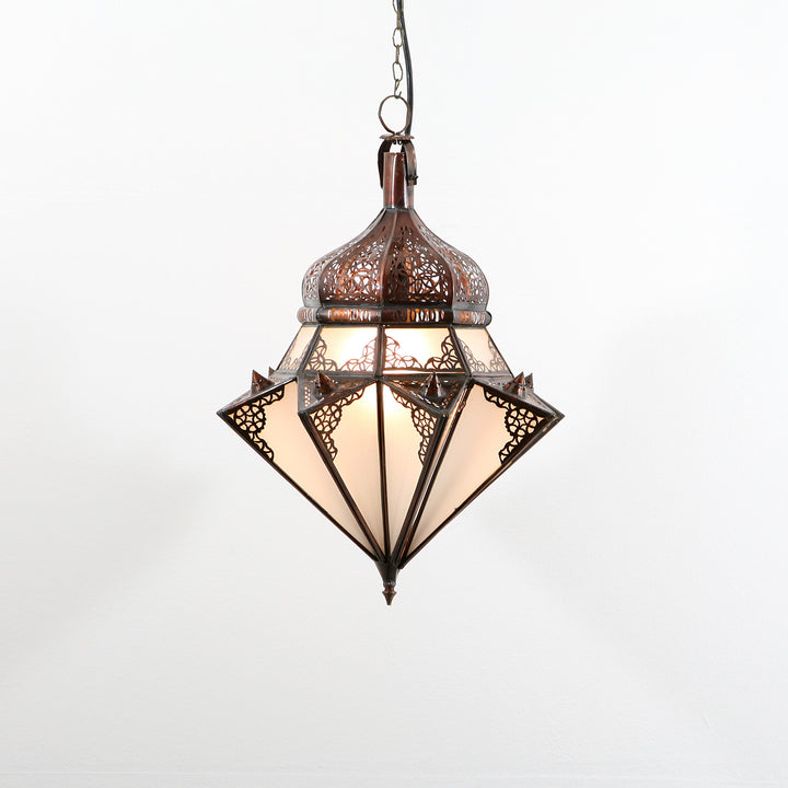 Hängeleuchte Jawhara Milchweiß