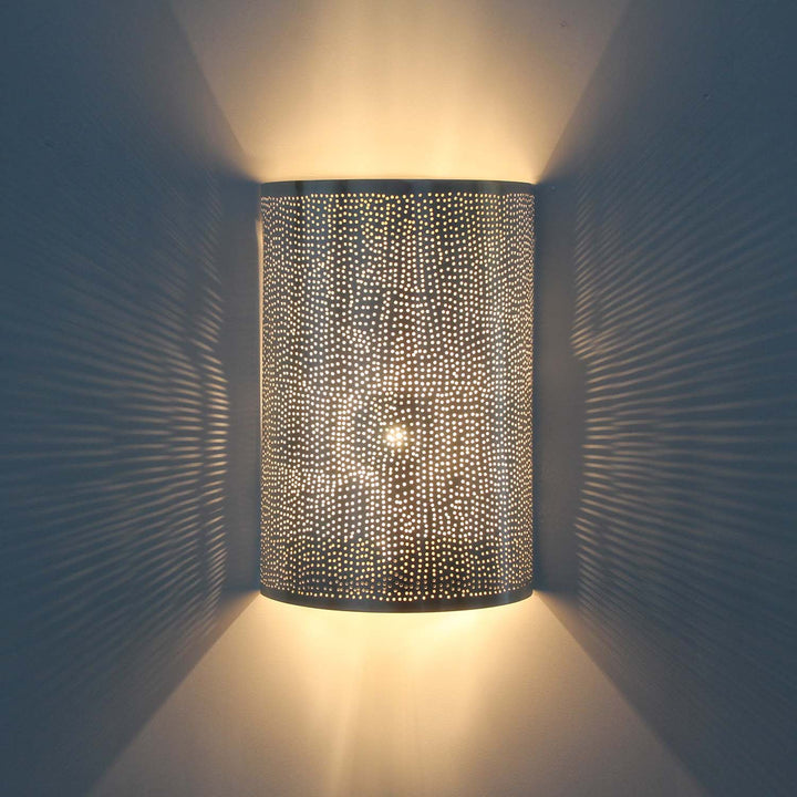 Marokkanische Silber-Wandlampe Yakut
