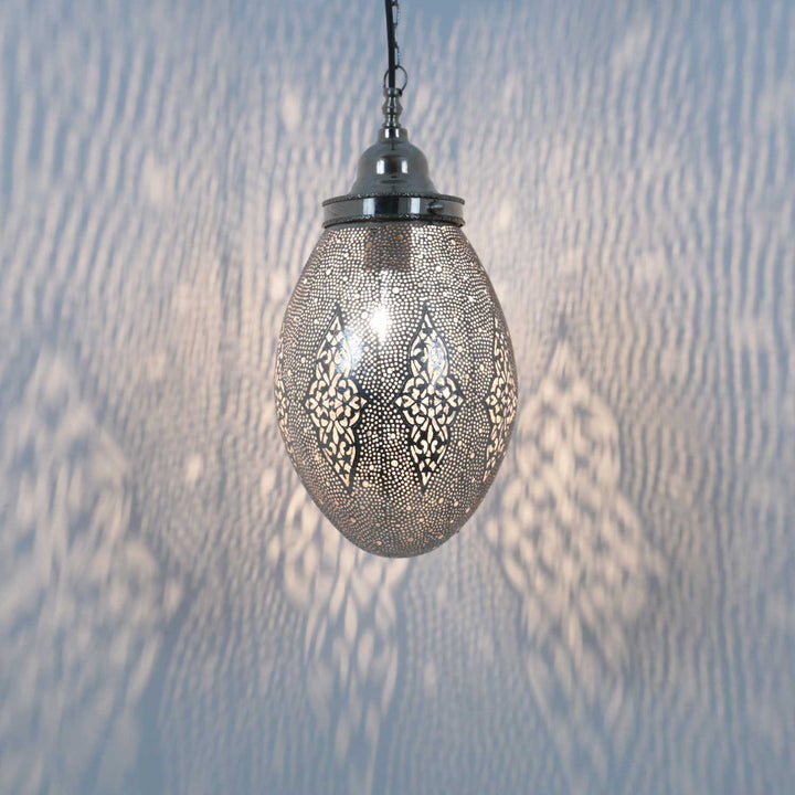 Orientalische Silberlampe Sanan