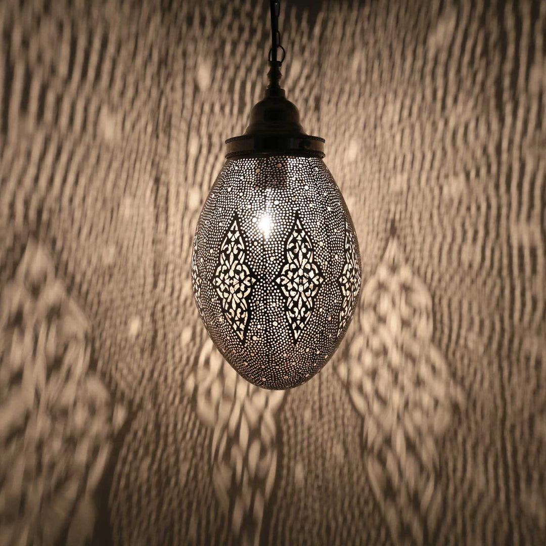Orientalische Silberlampe Sanan
