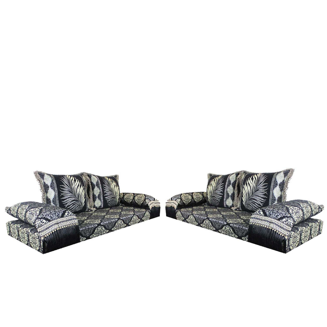 Orientalische Sitzecke Salma Schwarz 15 Set