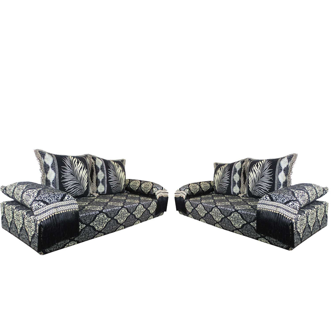 Orientalische Sitzecke Salma Schwarz 25 - Set