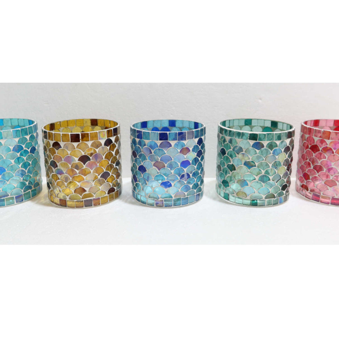 Orientalisches Mosaik Windlicht Athen M 5er Set