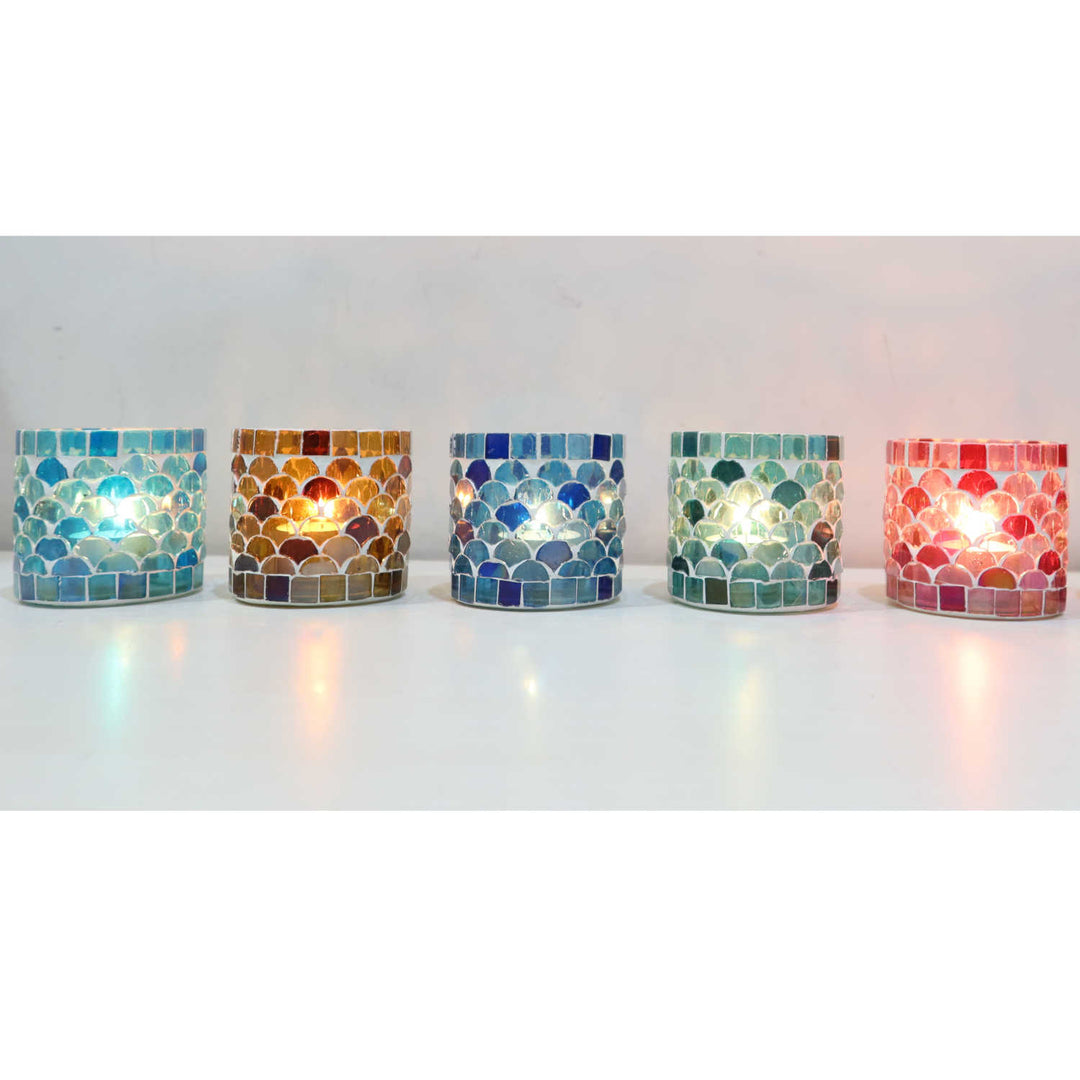 Orientalisches Mosaik Windlicht Athen S 5er Set