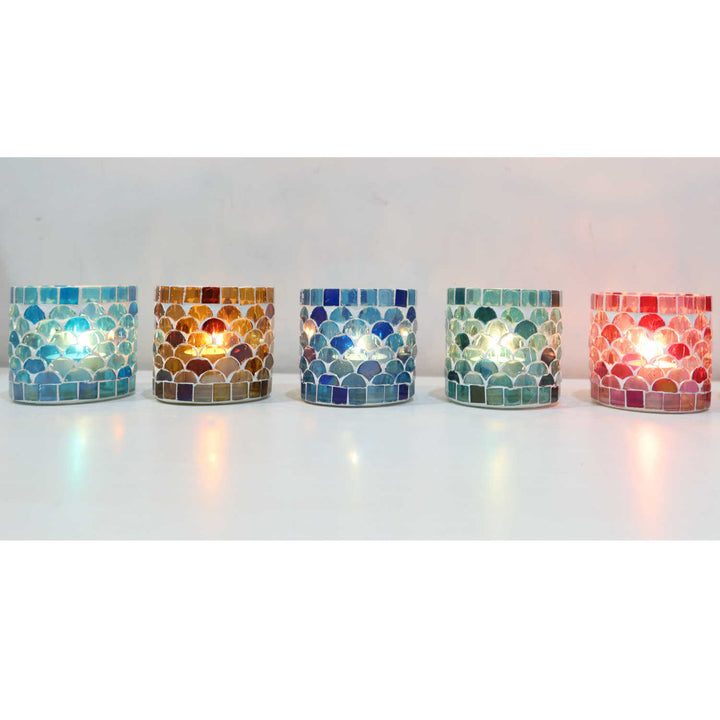 Orientalisches Mosaik Windlicht Athen S 5er Set