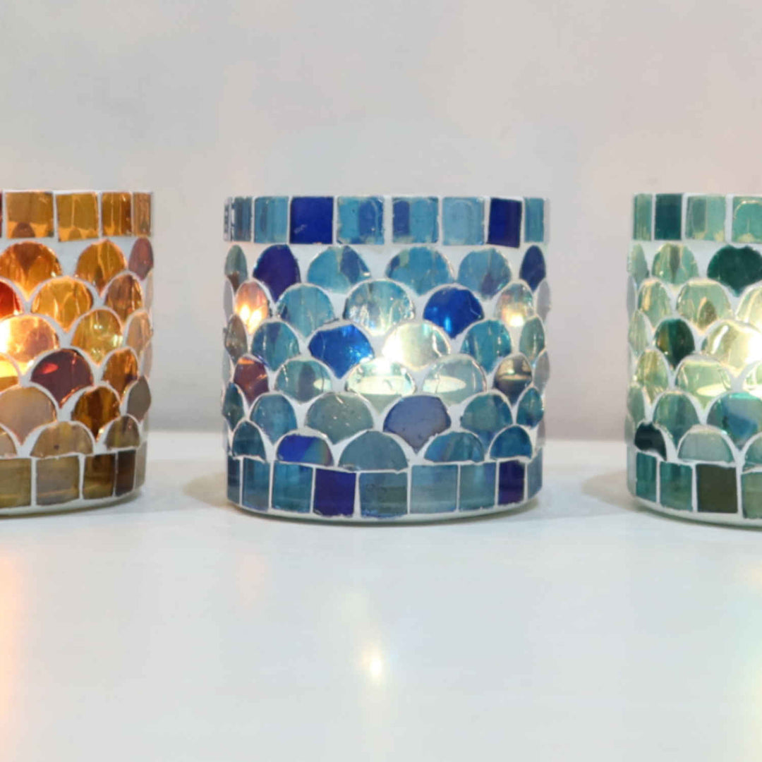Orientalisches Mosaik Windlicht Athen S 5er Set