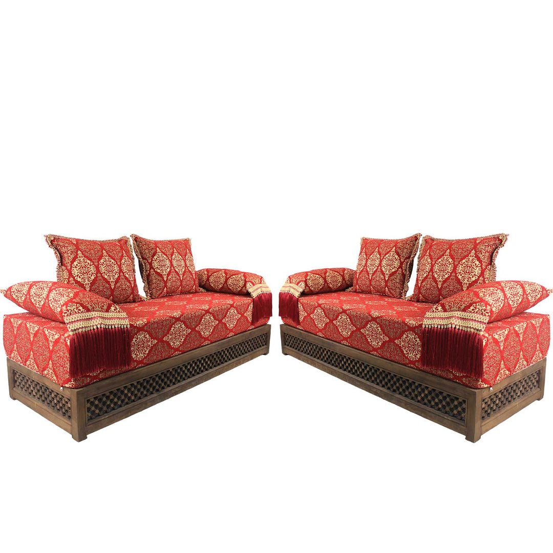 Orientalische Sitzecke Salma rot 25 - Gestell - Set