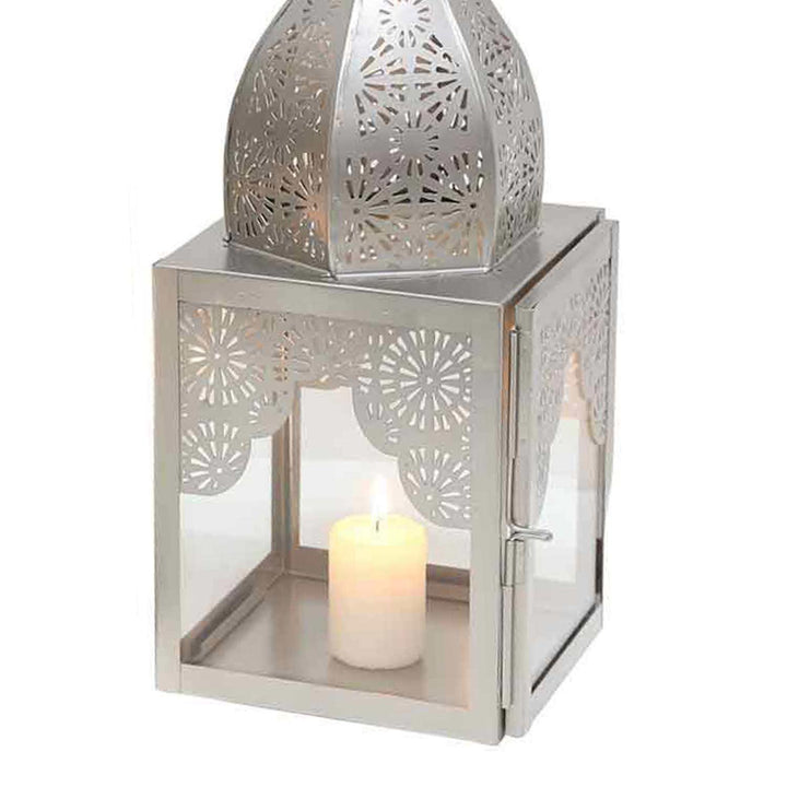 Orientalisches Windlicht Modena Silber M
