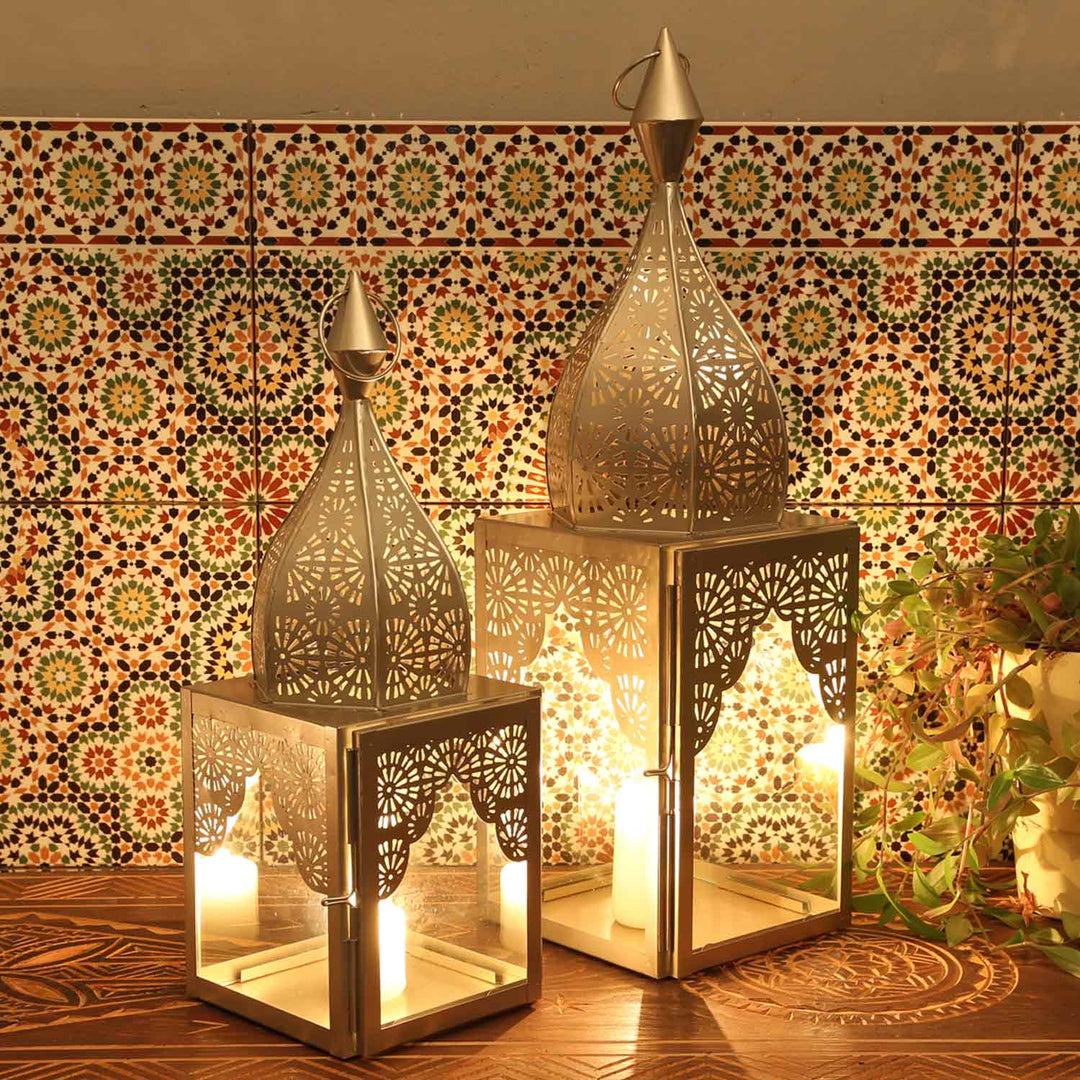 Orientalisches Windlicht Modena Silber L&M