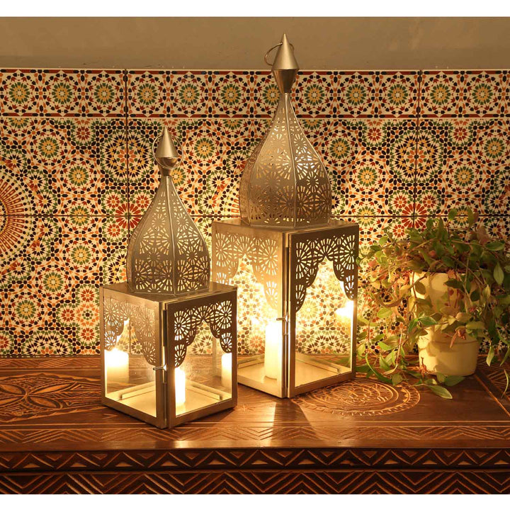 Orientalisches Windlicht Modena Silber L&M
