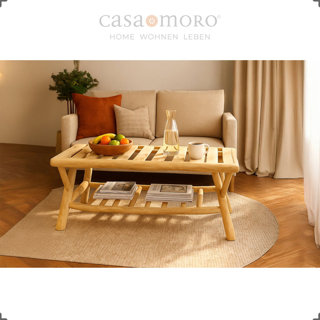 Outdoor Rechteckiger Holztisch, harmoniert mit Garten Lounge