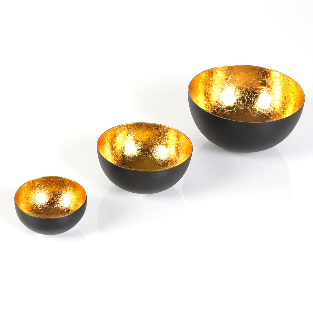 3er Set Teelichthalter Meo Gold – CASA-MORO