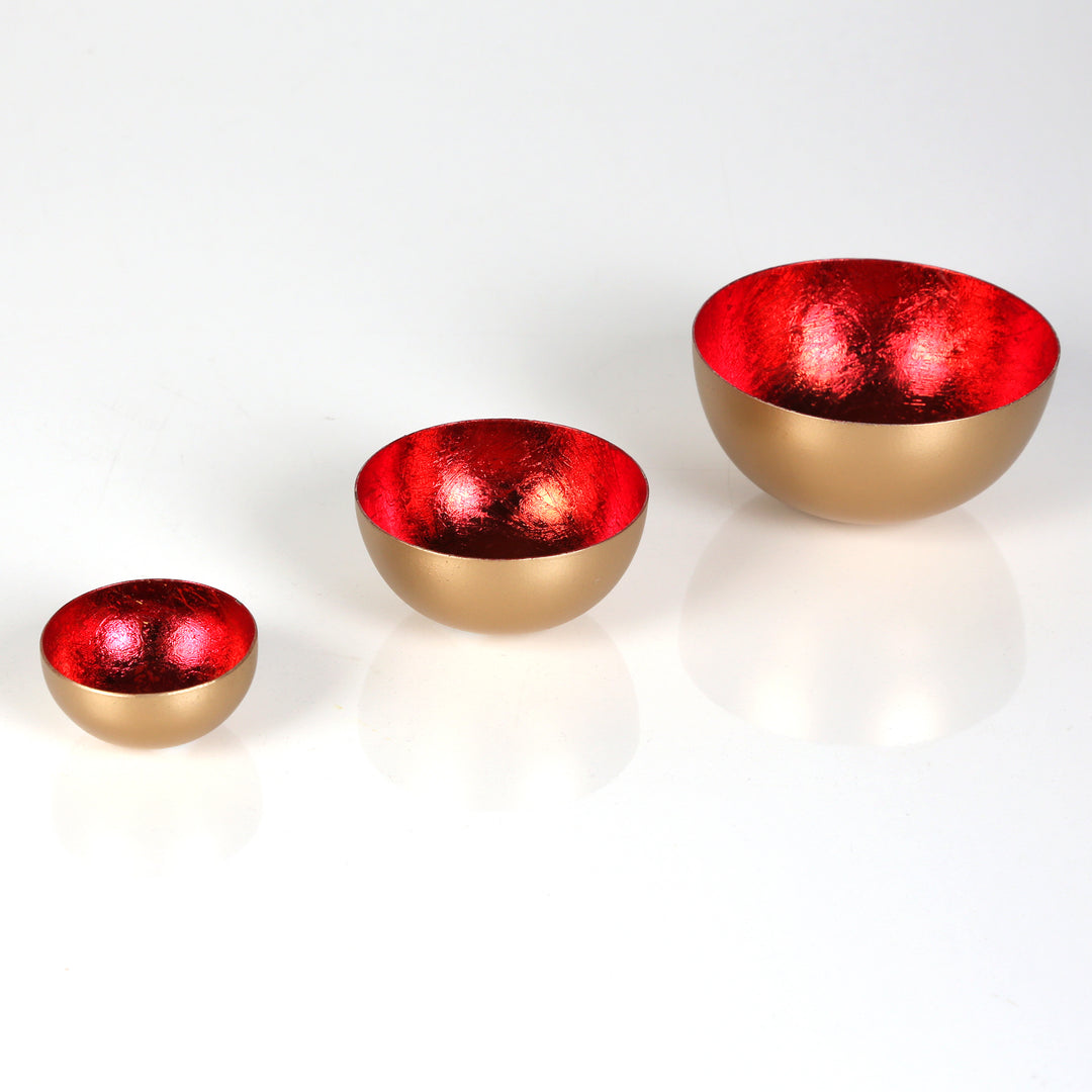 3er Set Teelichthalter Meo Rot – CASA-MORO