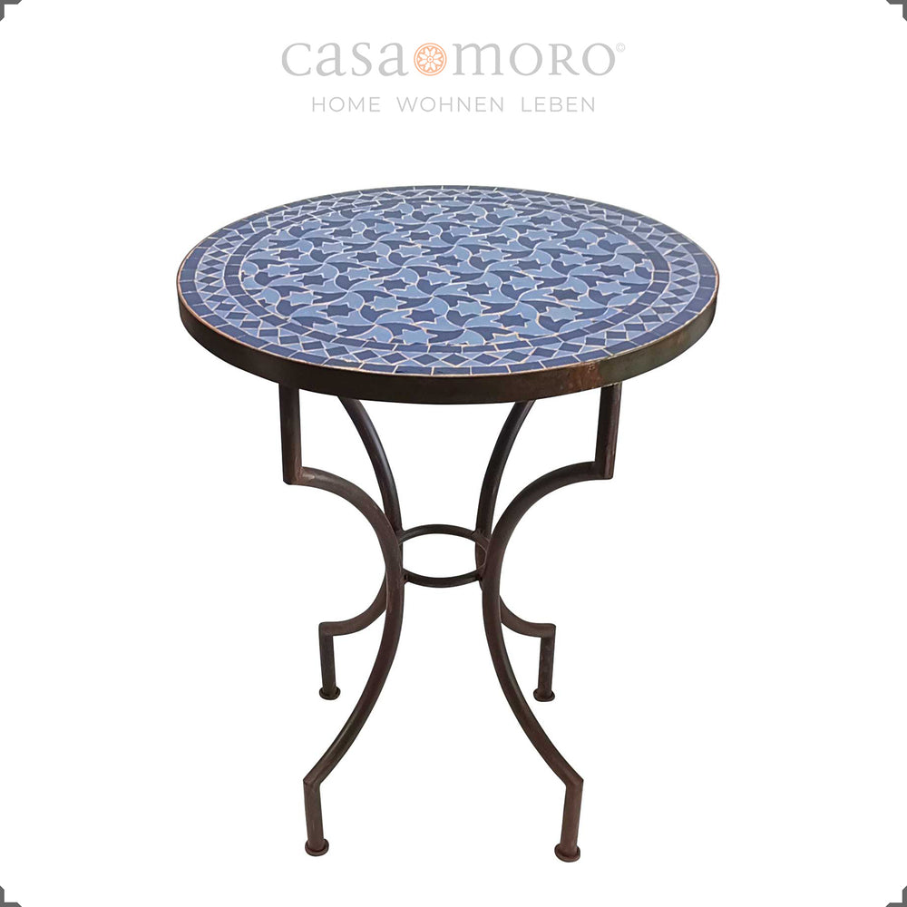 Runde Mosaiktische aus Marokko – 45 bis 120 cm für Balkon & Garten – CASA-MORO