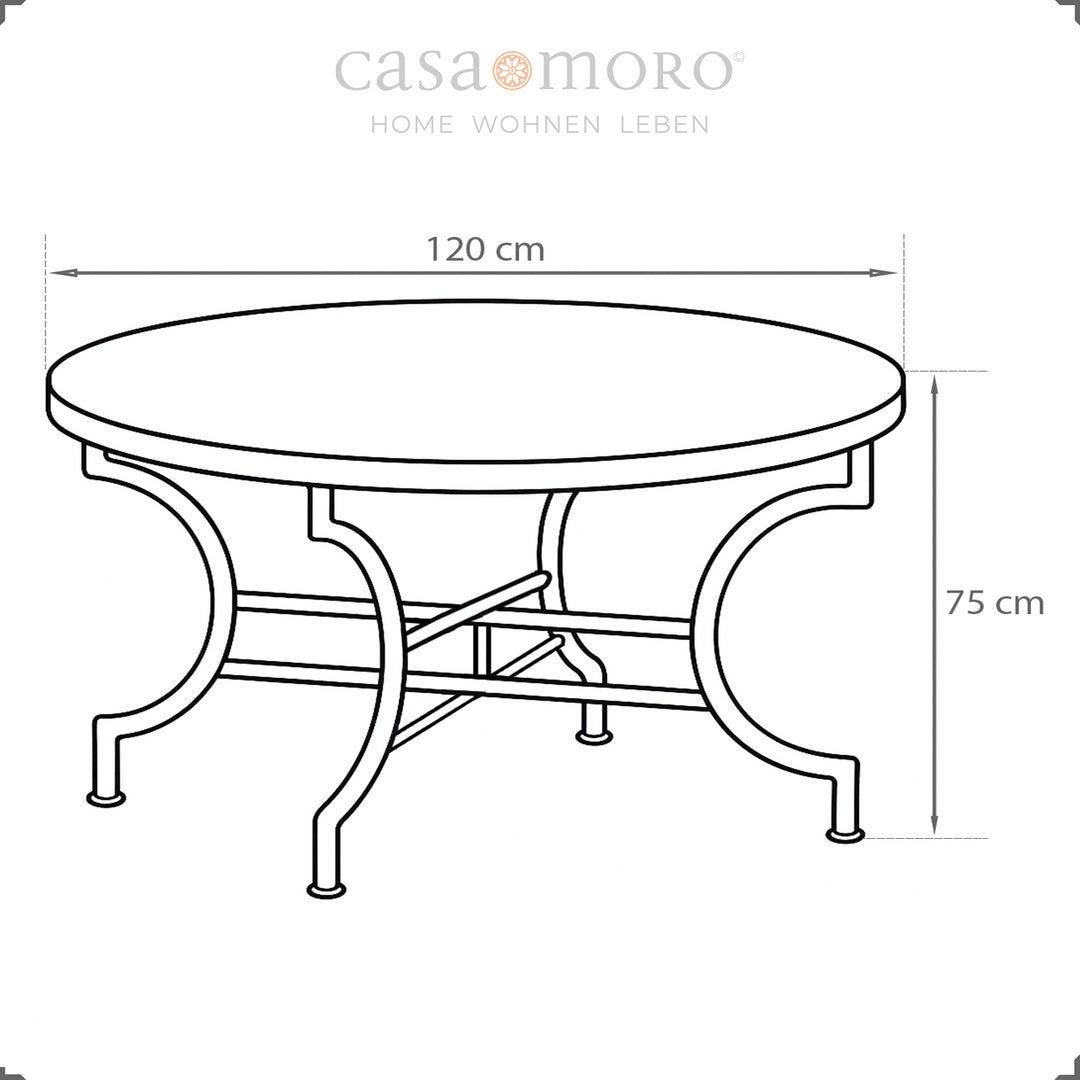 Gartentisch Rund 120cm – CASA-MORO