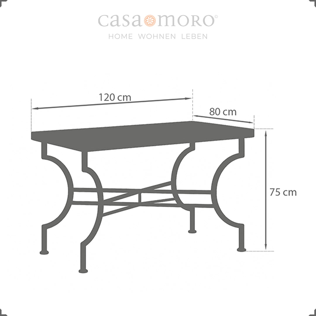 Gartentisch, Tisch 120x80 cm – CASA-MORO