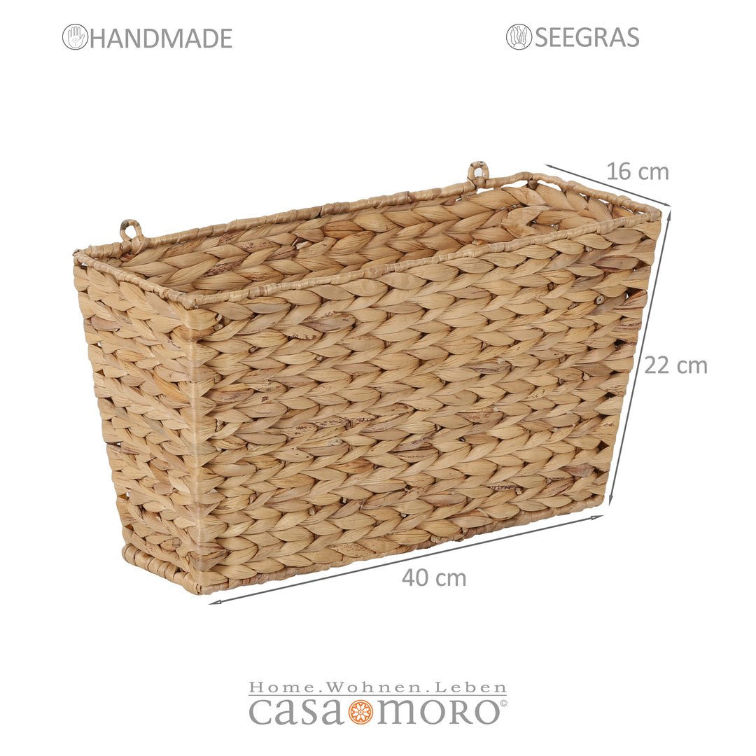hängekorb aufbewahrung bad Hängekorb Wandkorb – geflochtener Rattan Korb zur Wandaufbewahrung für Bad, Küche und Wohnzimmer im natürlichen Stil – CASA-MORO
