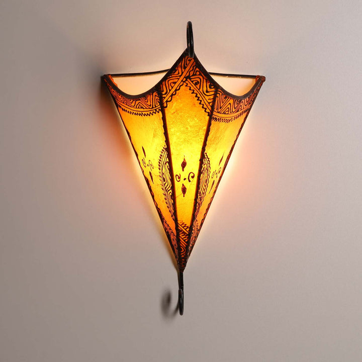 Marokkanische Leder Wandlampe Mouna