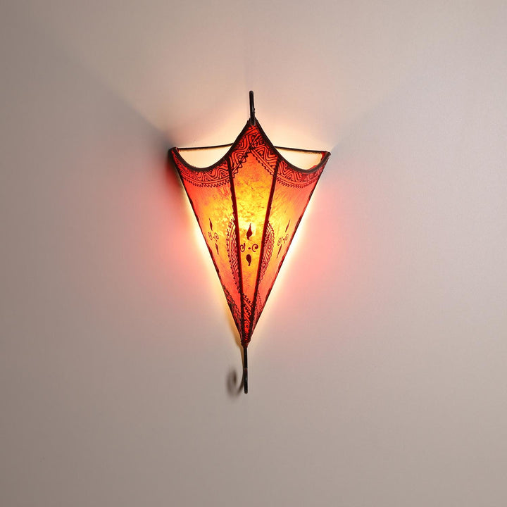 Marokkanische Leder Wandlampe Mouna