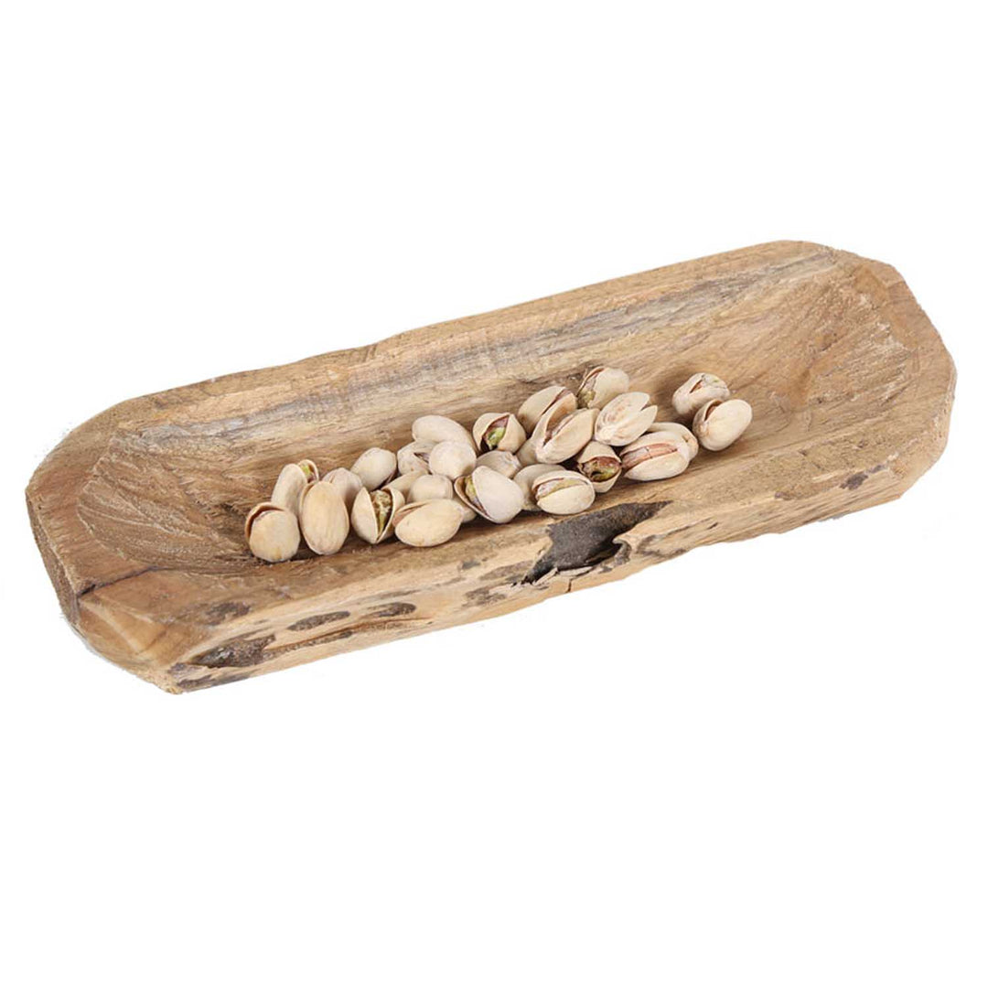 Dekoschale aus Teakholz – länglich, 25 cm – CASA-MORO