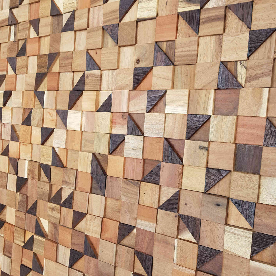 Holz Wandverkleidung Pyramid Cube