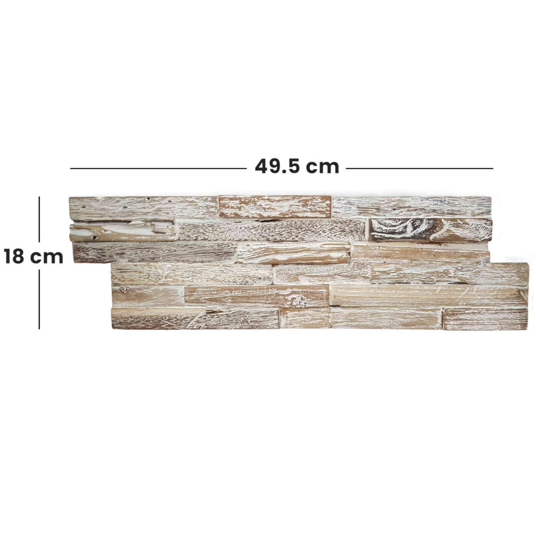 Holz Wandverkleidung White Washed Coral