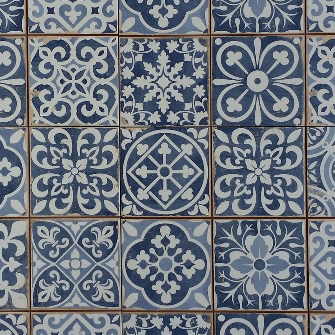 Marokkanische Fliesen Rahel Blau Patchwork