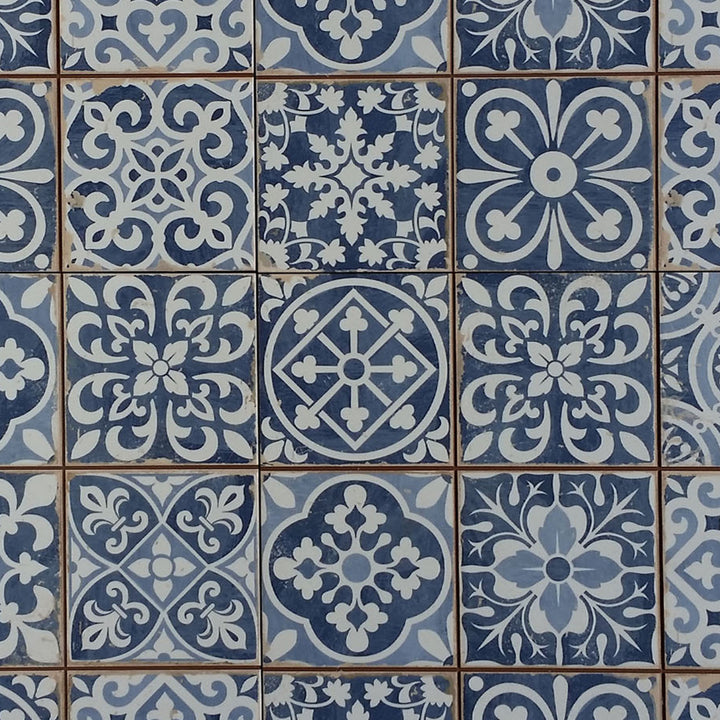 Marokkanische Fliesen Rahel Blau Patchwork