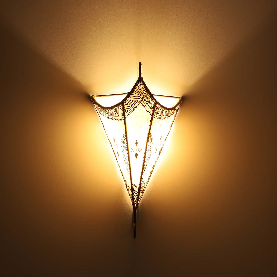 Marokkanische Leder Wandlampe Mouna