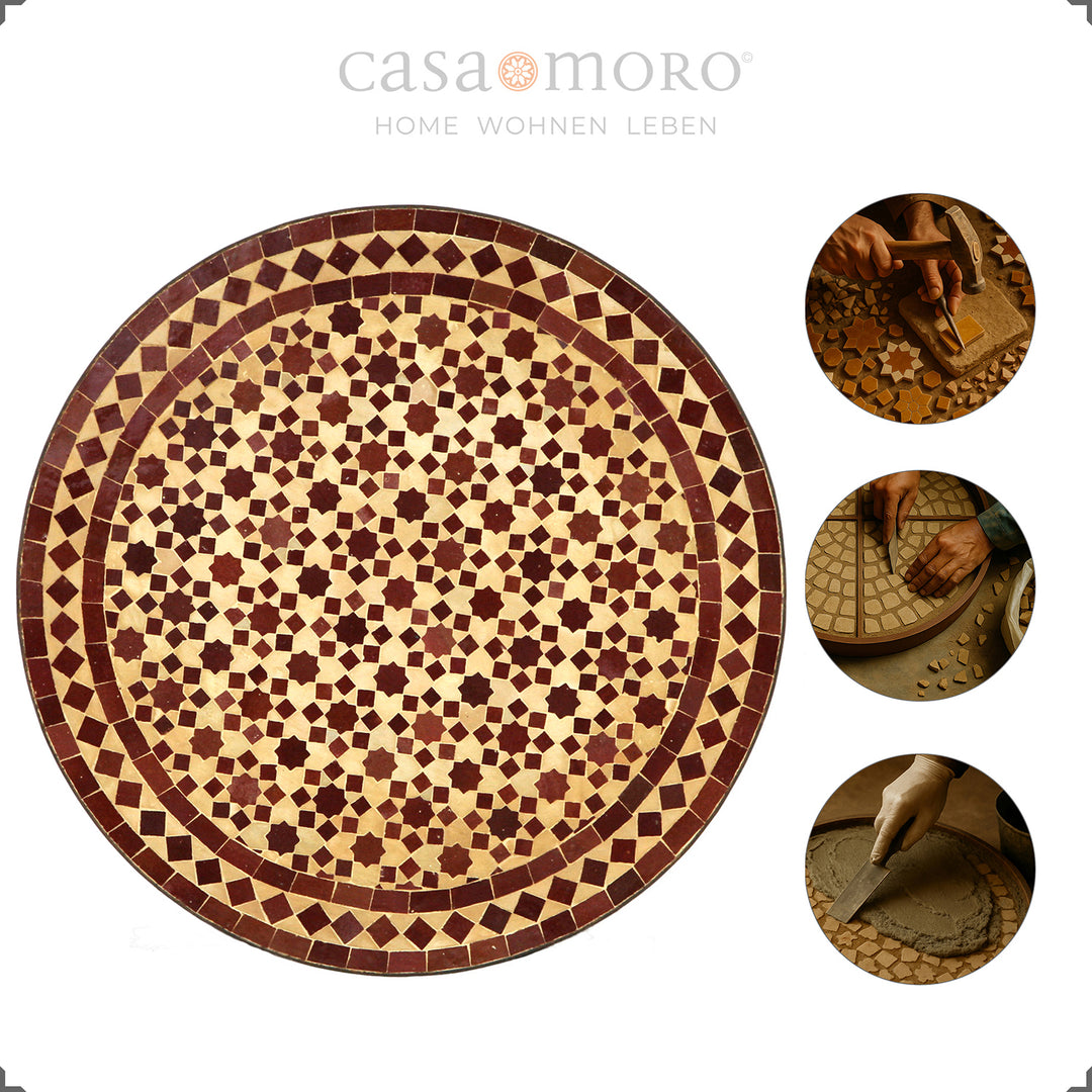 Mosaiktisch Rund, Gartentisch – CASA-MORO