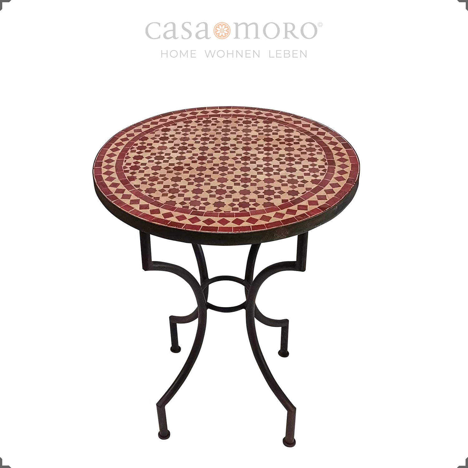 Mosaiktisch Rund, Gartentisch – CASA-MORO