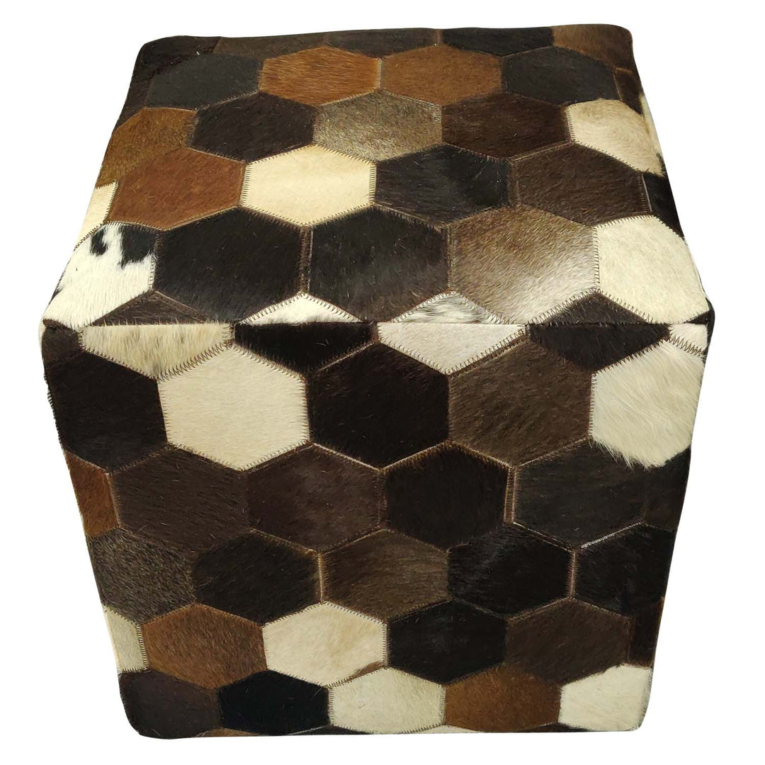 Patchwork Ledersitzkissen Vanita